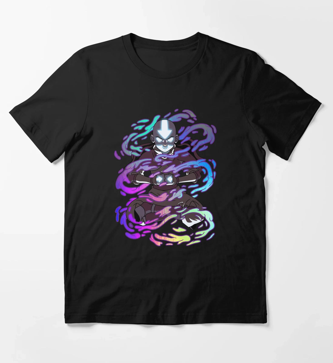 Avatar The Last Airbender Aang Elements Rainbow Foil T-Shirt
