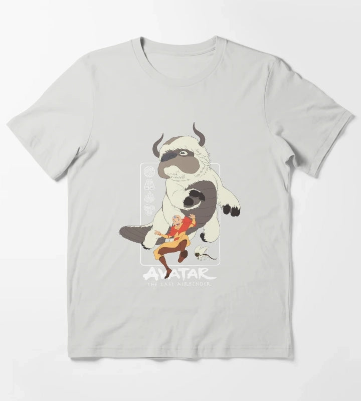 Avatar The Last Airbender Air Nomad Friends Group Shot T-Shirt Light Grey