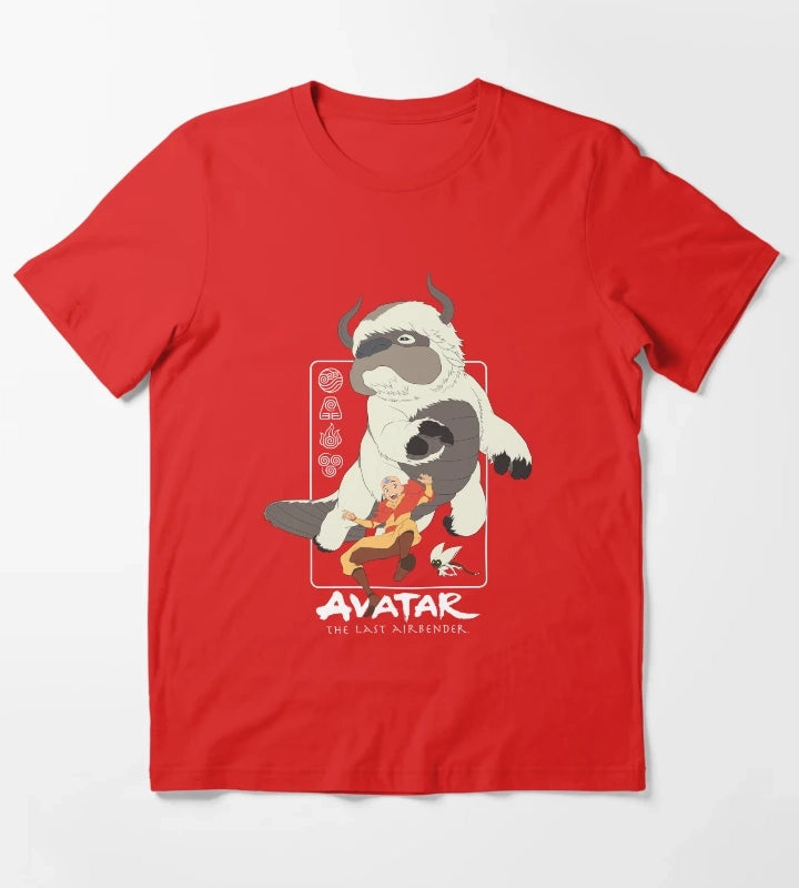 Avatar The Last Airbender Air Nomad Friends Group Shot T-Shirt Red