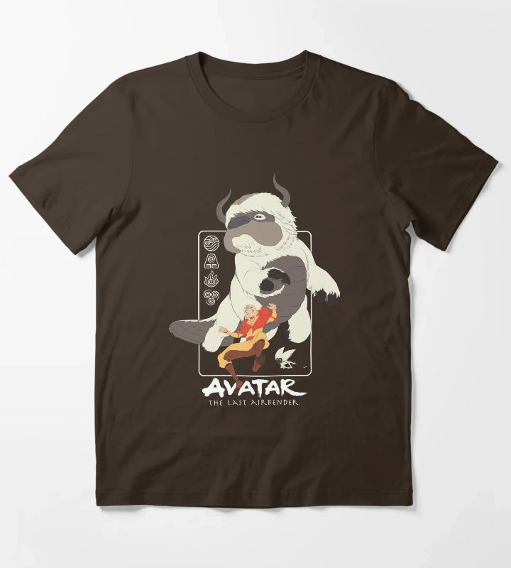 Avatar The Last Airbender Air Nomad Friends Group Shot T-Shirt Brown