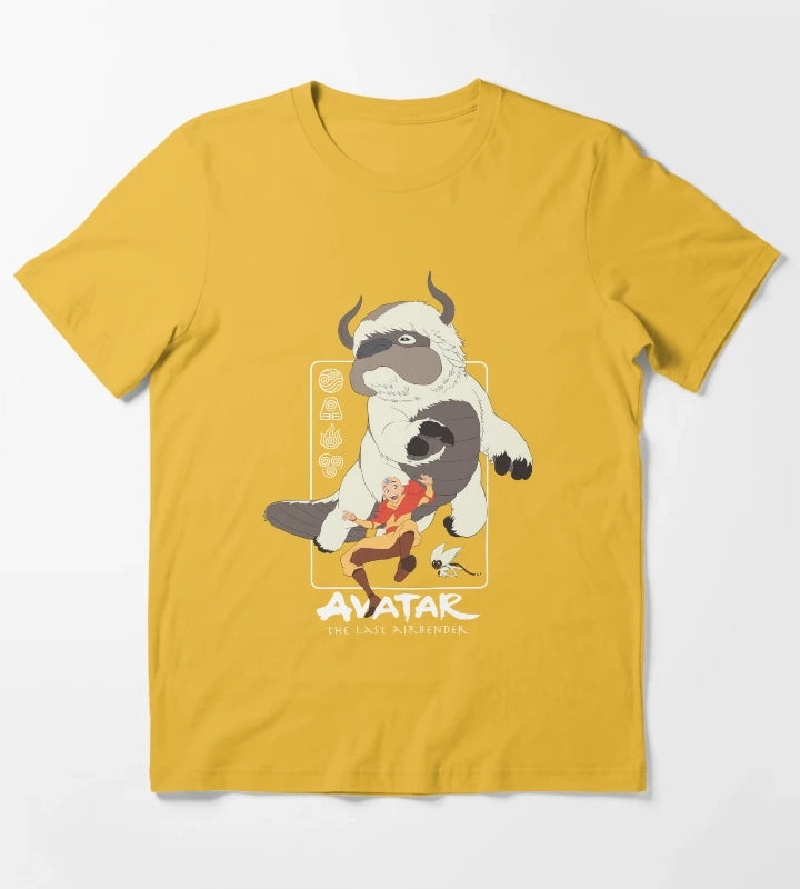 Avatar The Last Airbender Air Nomad Friends Group Shot T-Shirt Yellow