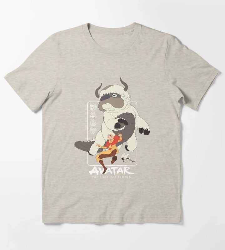 Avatar The Last Airbender Air Nomad Friends Group Shot T-Shirt Cream
