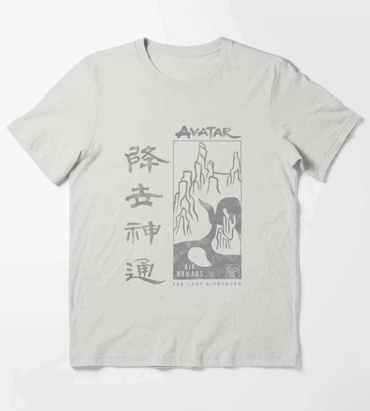 Avatar The Last Airbender Air Nomads Poster T-Shirt Light Grey