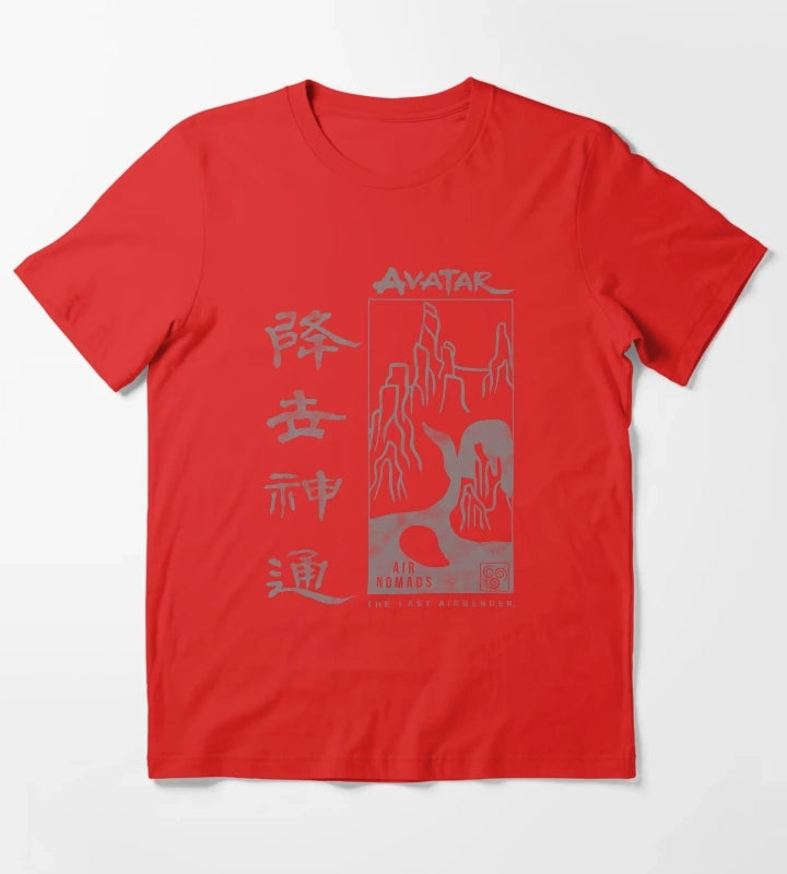 Avatar The Last Airbender Air Nomads Poster T-Shirt Red