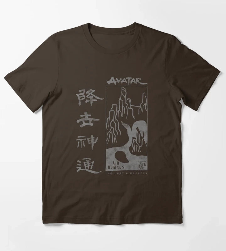 Avatar The Last Airbender Air Nomads Poster T-Shirt Brown