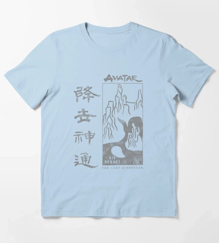 Avatar The Last Airbender Air Nomads Poster T-Shirt Sky Blue