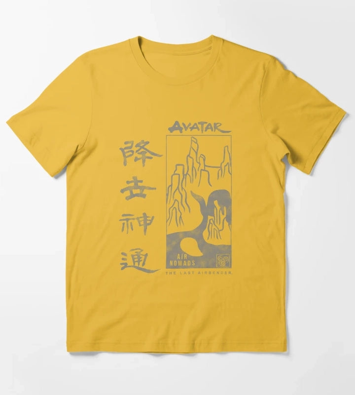 Avatar The Last Airbender Air Nomads Poster T-Shirt Yellow