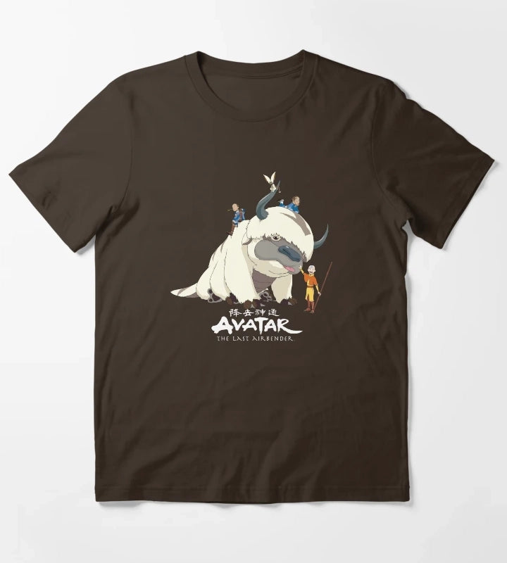 Avatar The Last Airbender Appa Group Shot Logo T-Shirt Brown
