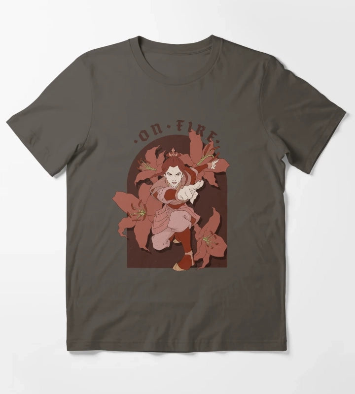 Avatar The Last Airbender Azula On Fire T-Shirt Dark Grey