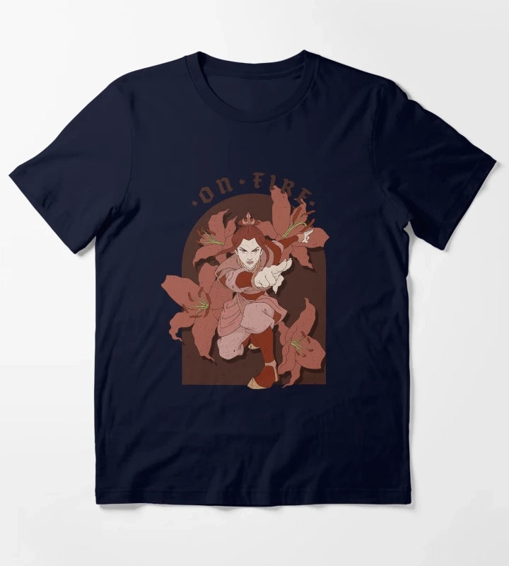 Avatar The Last Airbender Azula On Fire T-Shirt Navy