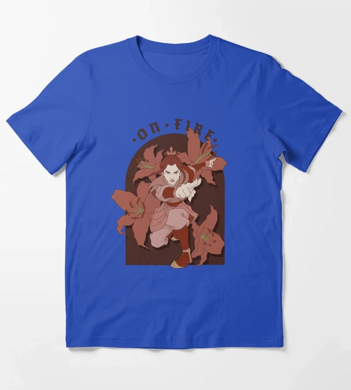 Avatar The Last Airbender Azula On Fire T-Shirt Blue
