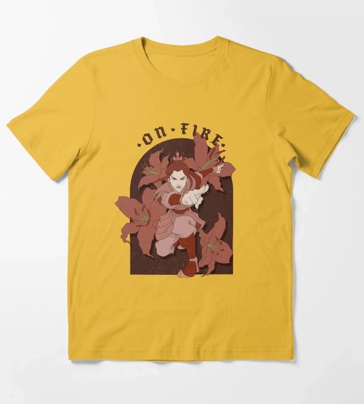 Avatar The Last Airbender Azula On Fire T-Shirt Yellow