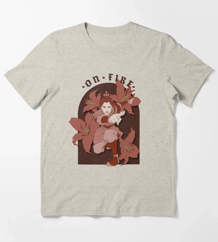 Avatar The Last Airbender Azula On Fire T-Shirt Cream