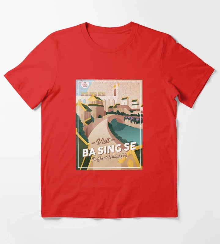 Avatar The Last Airbender Ba Sing Se Travel Poster T-Shirt Red