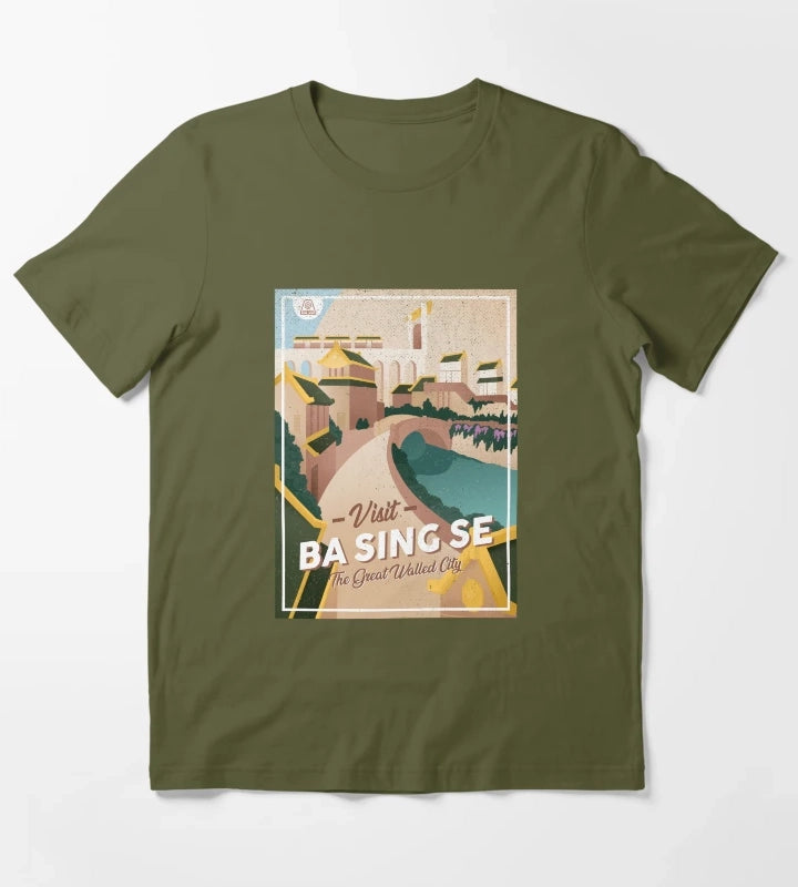 Avatar The Last Airbender Ba Sing Se Travel Poster T-Shirt Olive Green