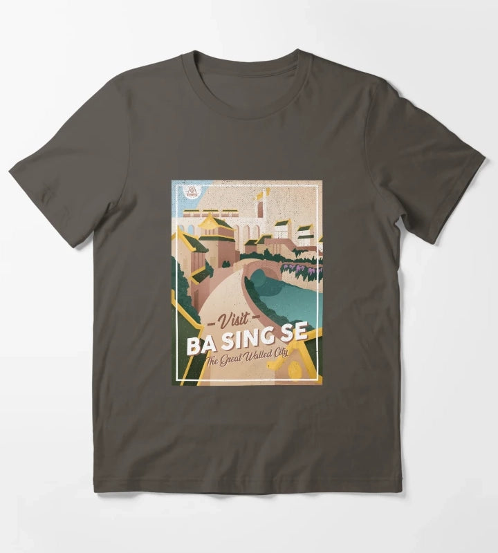Avatar The Last Airbender Ba Sing Se Travel Poster T-Shirt Dark Grey