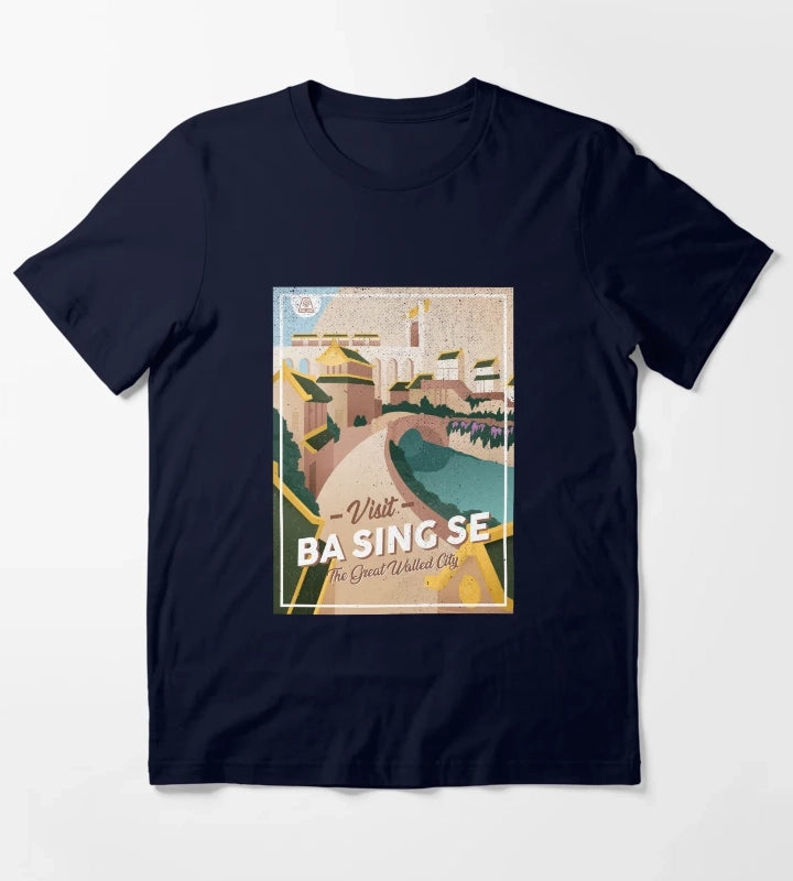 Avatar The Last Airbender Ba Sing Se Travel Poster T-Shirt Navy