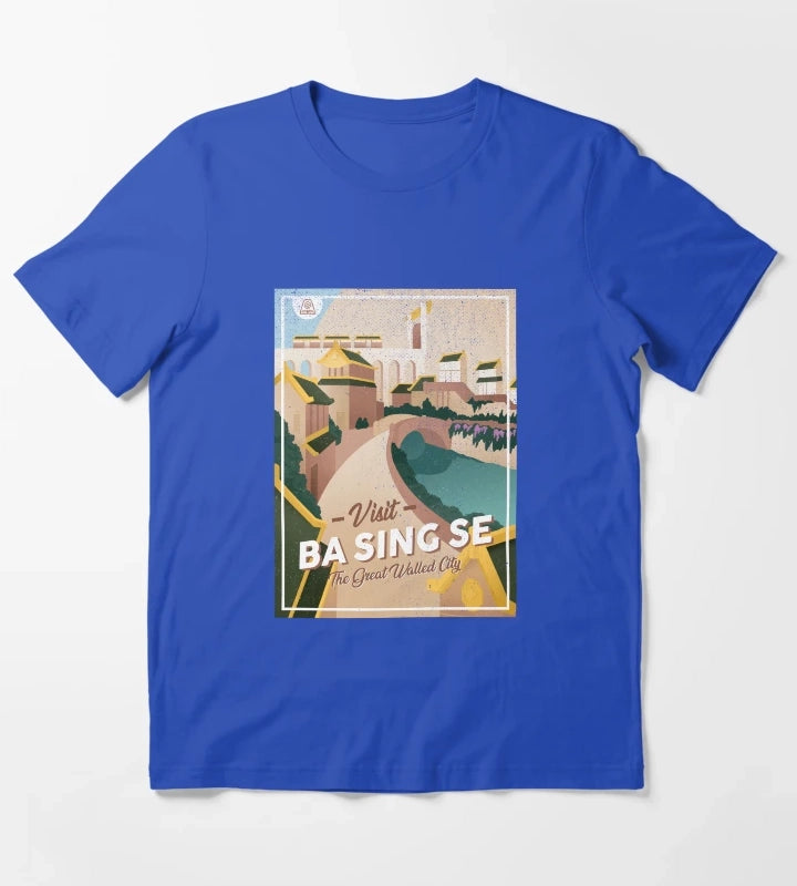 Avatar The Last Airbender Ba Sing Se Travel Poster T-Shirt Blue