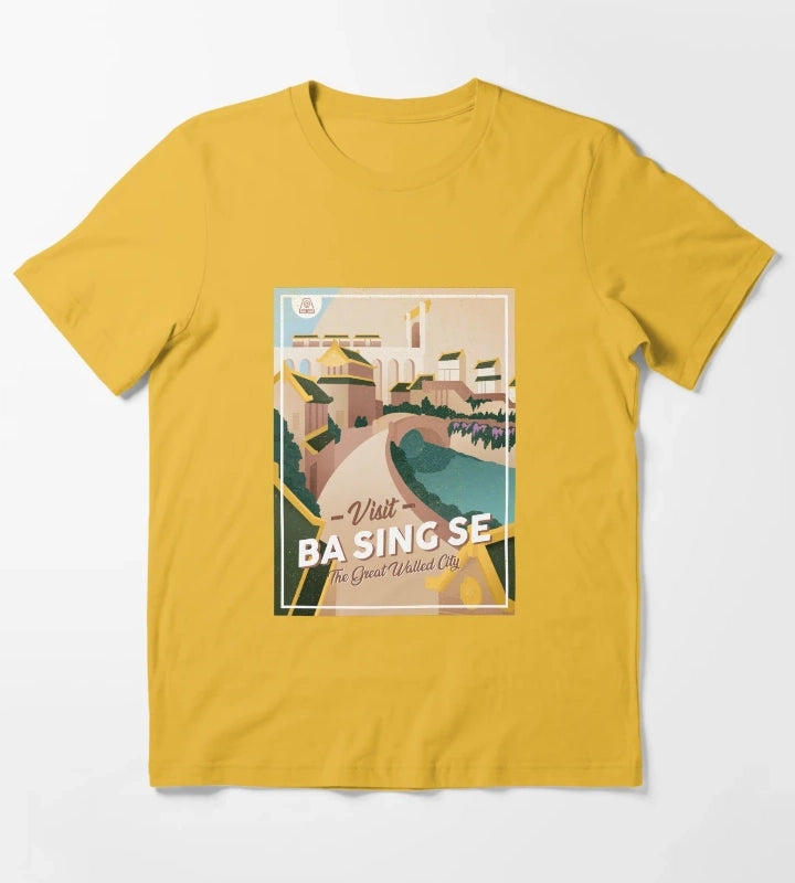 Avatar The Last Airbender Ba Sing Se Travel Poster T-Shirt Yellow