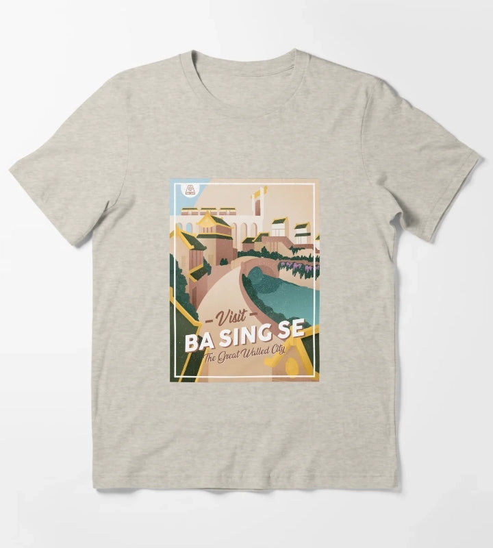 Avatar The Last Airbender Ba Sing Se Travel Poster T-Shirt Cream