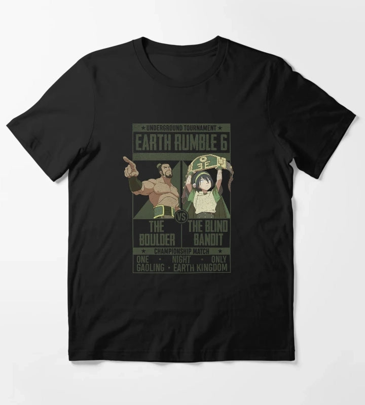 Avatar The Last Airbender Boulder VS Blind Bandit Poster T-Shirt
