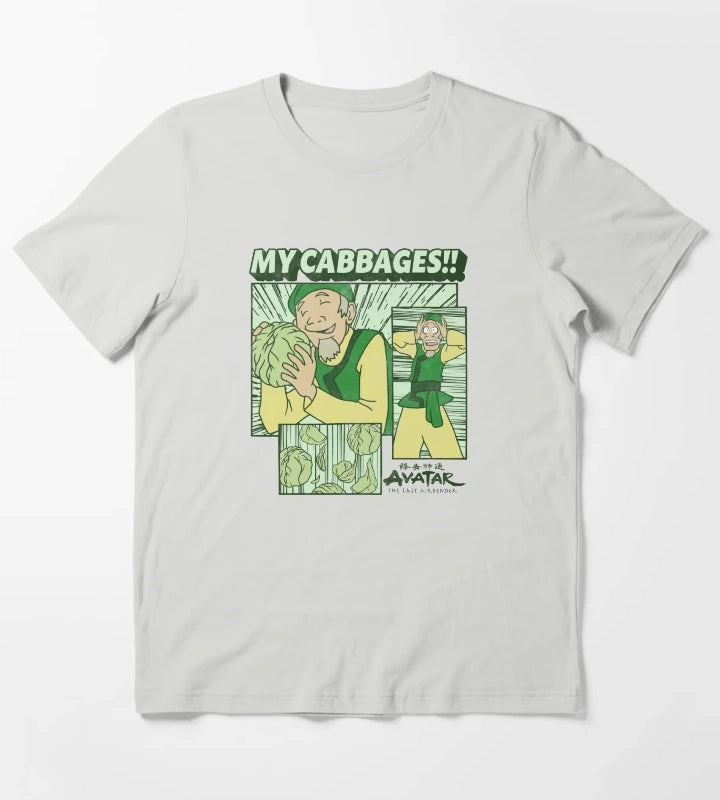 Avatar The Last Airbender Cabbage Merchant Panels T-Shirt Light Grey