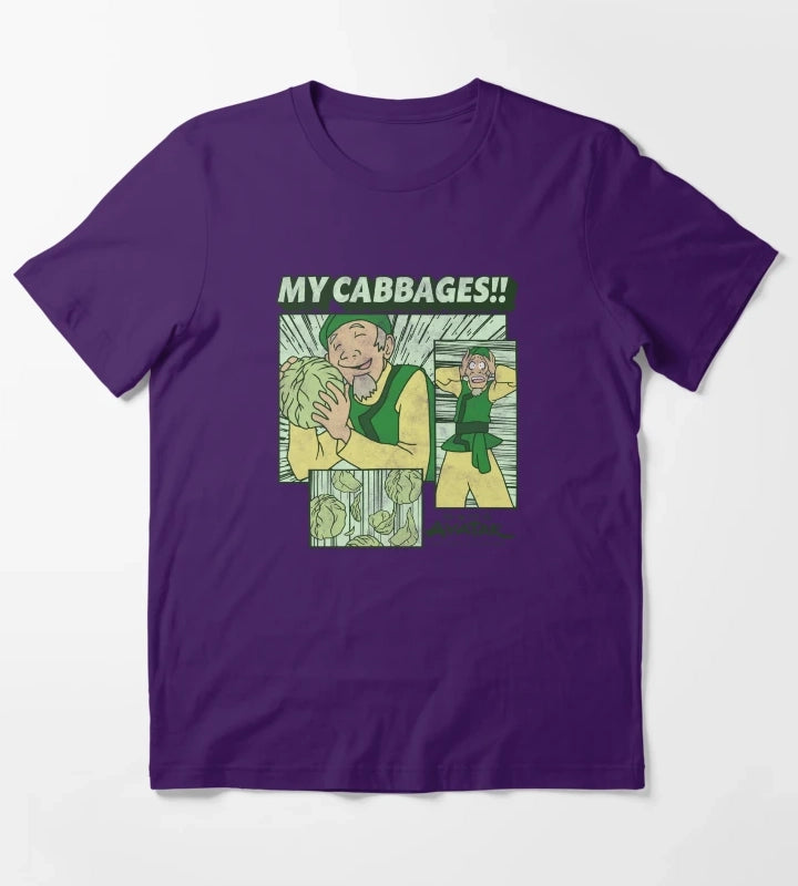 Avatar The Last Airbender Cabbage Merchant Panels T-Shirt Purple