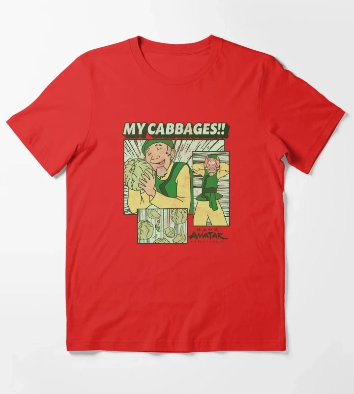 Avatar The Last Airbender Cabbage Merchant Panels T-Shirt Red