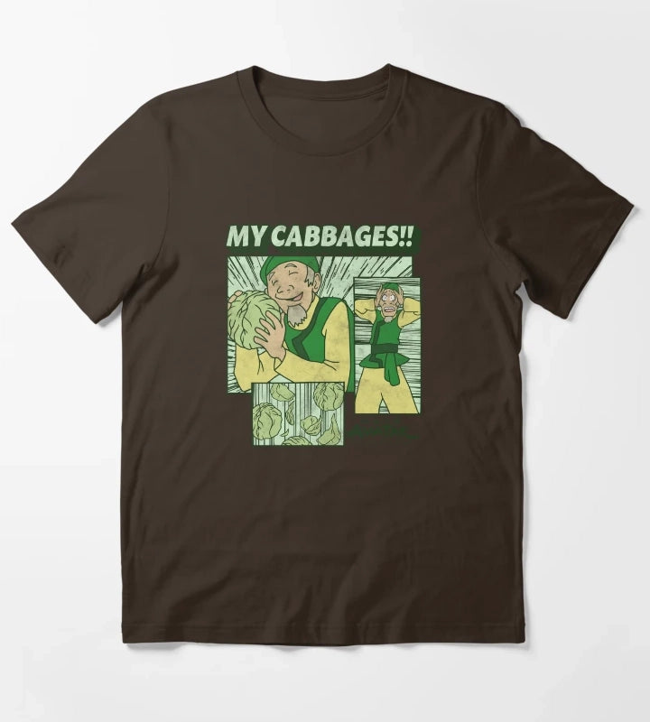 Avatar The Last Airbender Cabbage Merchant Panels T-Shirt Brown