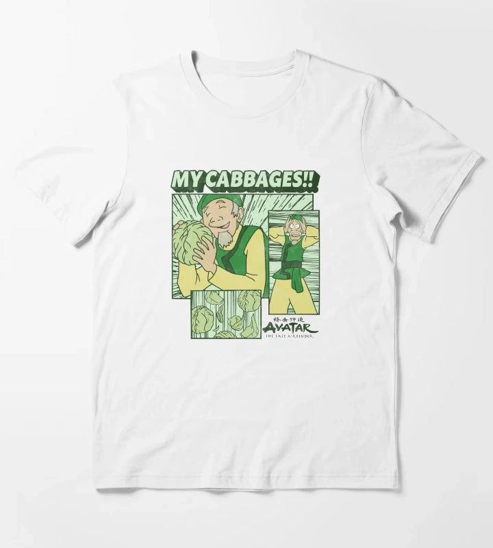 Avatar The Last Airbender Cabbage Merchant Panels T-Shirt White