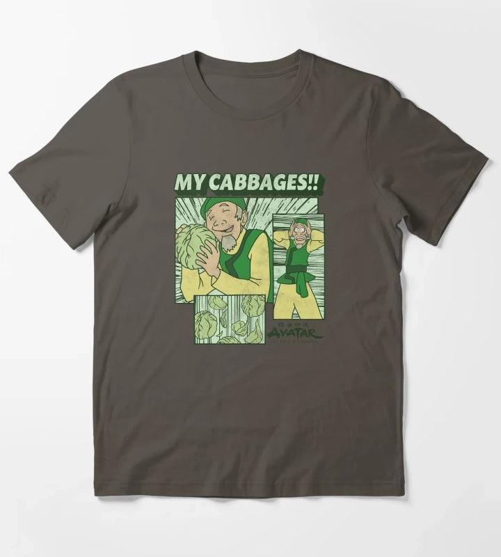 Avatar The Last Airbender Cabbage Merchant Panels T-Shirt Dark Grey