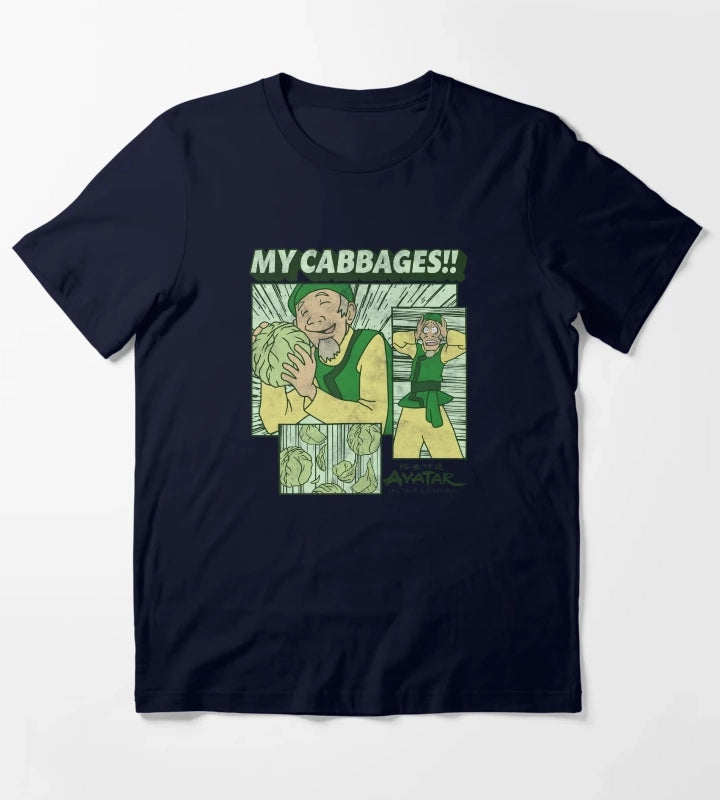 Avatar The Last Airbender Cabbage Merchant Panels T-Shirt Navy