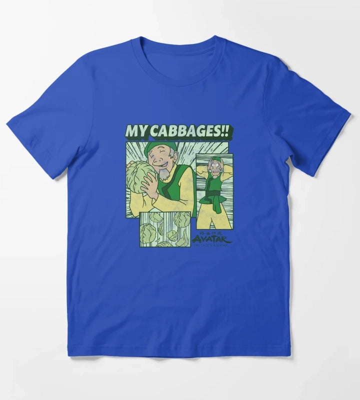 Avatar The Last Airbender Cabbage Merchant Panels T-Shirt Blue