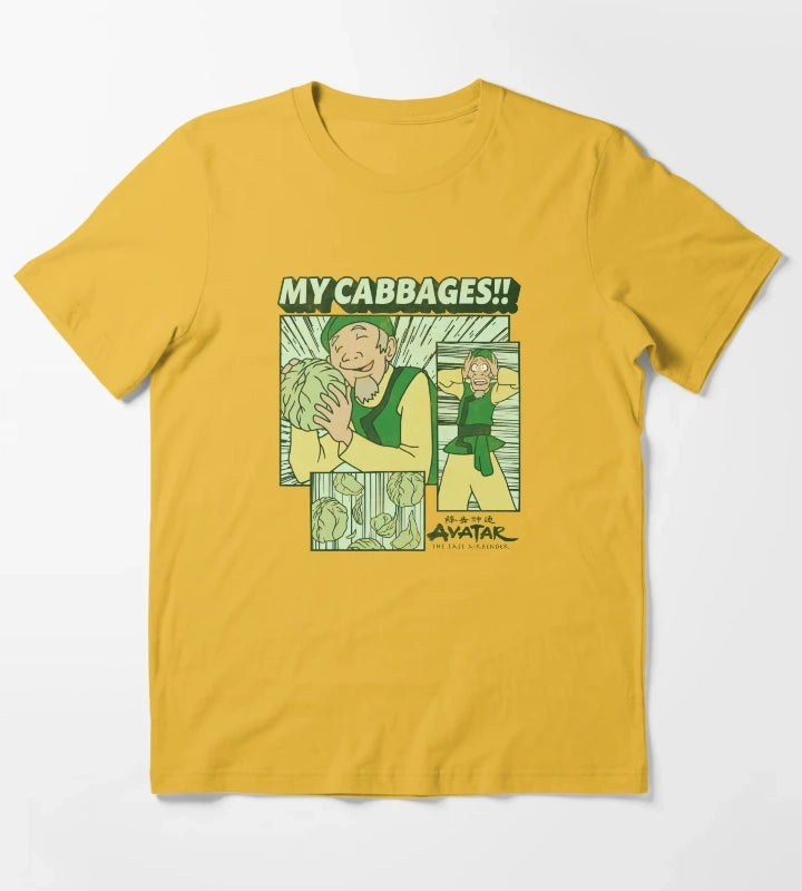 Avatar The Last Airbender Cabbage Merchant Panels T-Shirt Yellow
