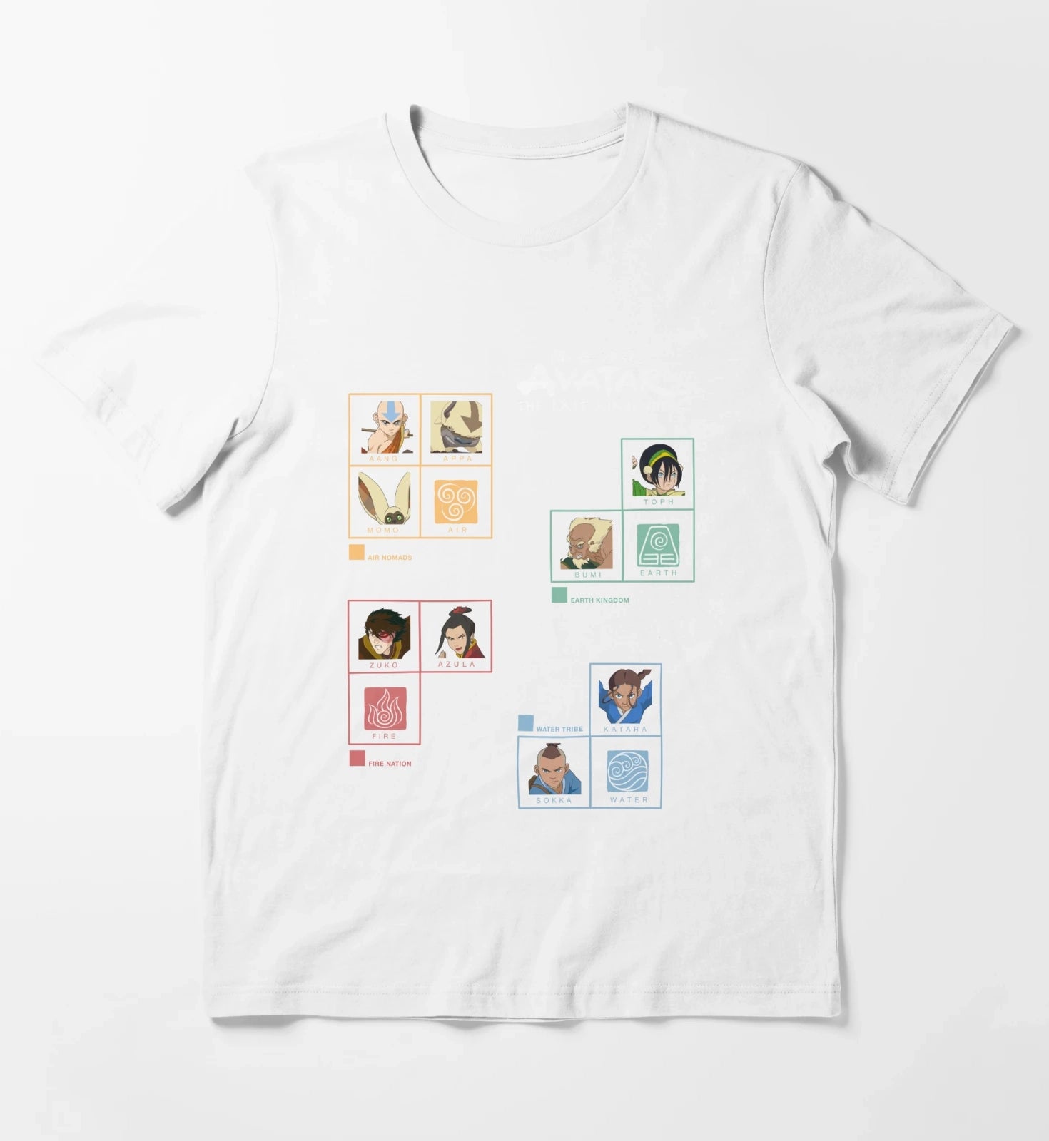 Avatar The Last Airbender Four Nations Periodic Table T-Shirt White