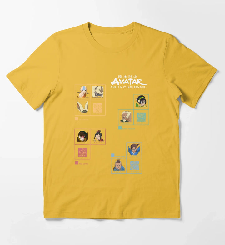 Avatar The Last Airbender Four Nations Periodic Table T-Shirt Yellow
