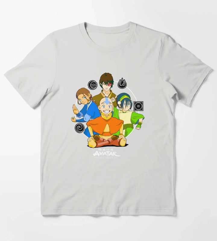 Avatar The Last Airbender Group Nations Master Class T-Shirt Light Grey
