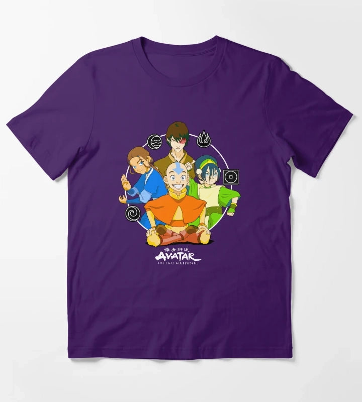 Avatar The Last Airbender Group Nations Master Class T-Shirt Purple