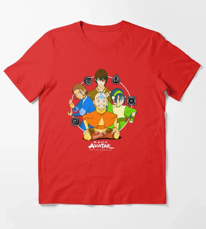 Avatar The Last Airbender Group Nations Master Class T-Shirt Red