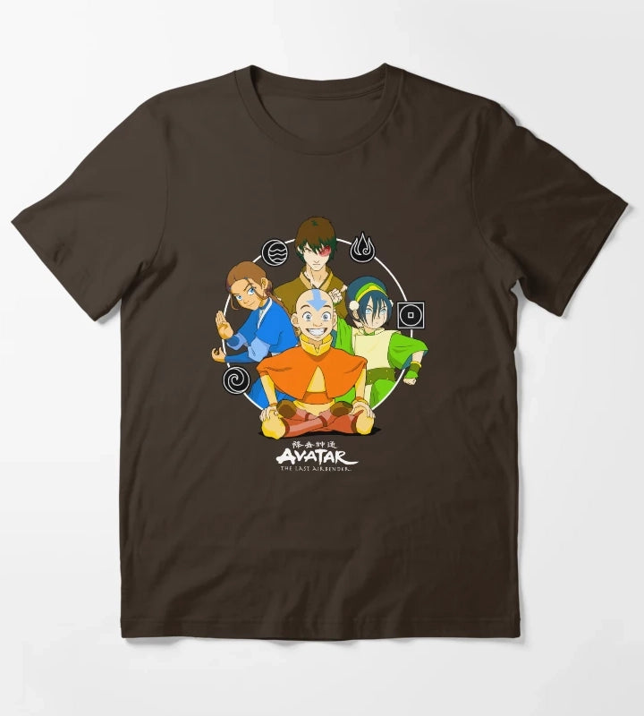 Avatar The Last Airbender Group Nations Master Class T-Shirt Brown