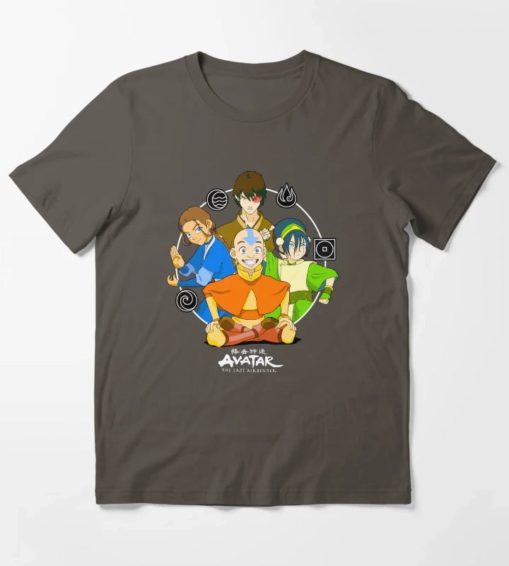 Avatar The Last Airbender Group Nations Master Class T-Shirt Dark Grey