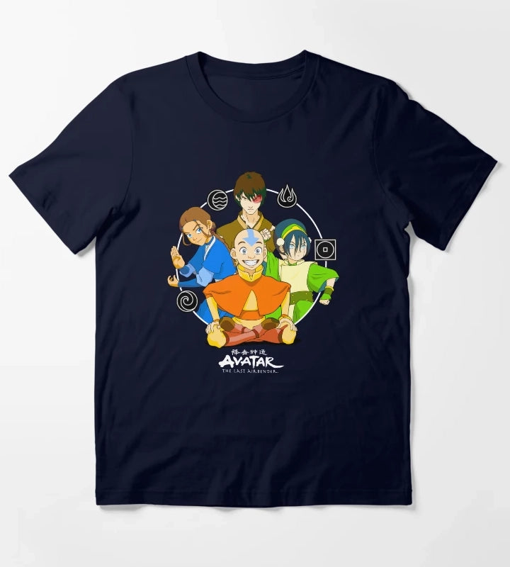 Avatar The Last Airbender Group Nations Master Class T-Shirt Navy