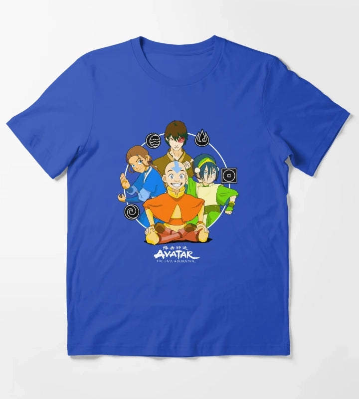 Avatar The Last Airbender Group Nations Master Class T-Shirt Blue