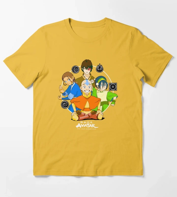 Avatar The Last Airbender Group Nations Master Class T-Shirt Yellow