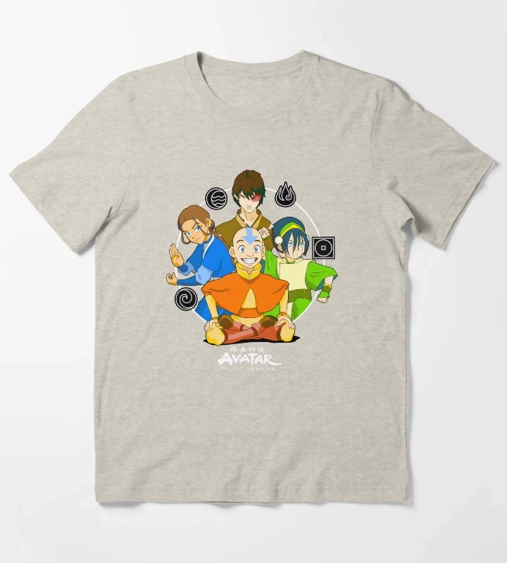Avatar The Last Airbender Group Nations Master Class T-Shirt Cream