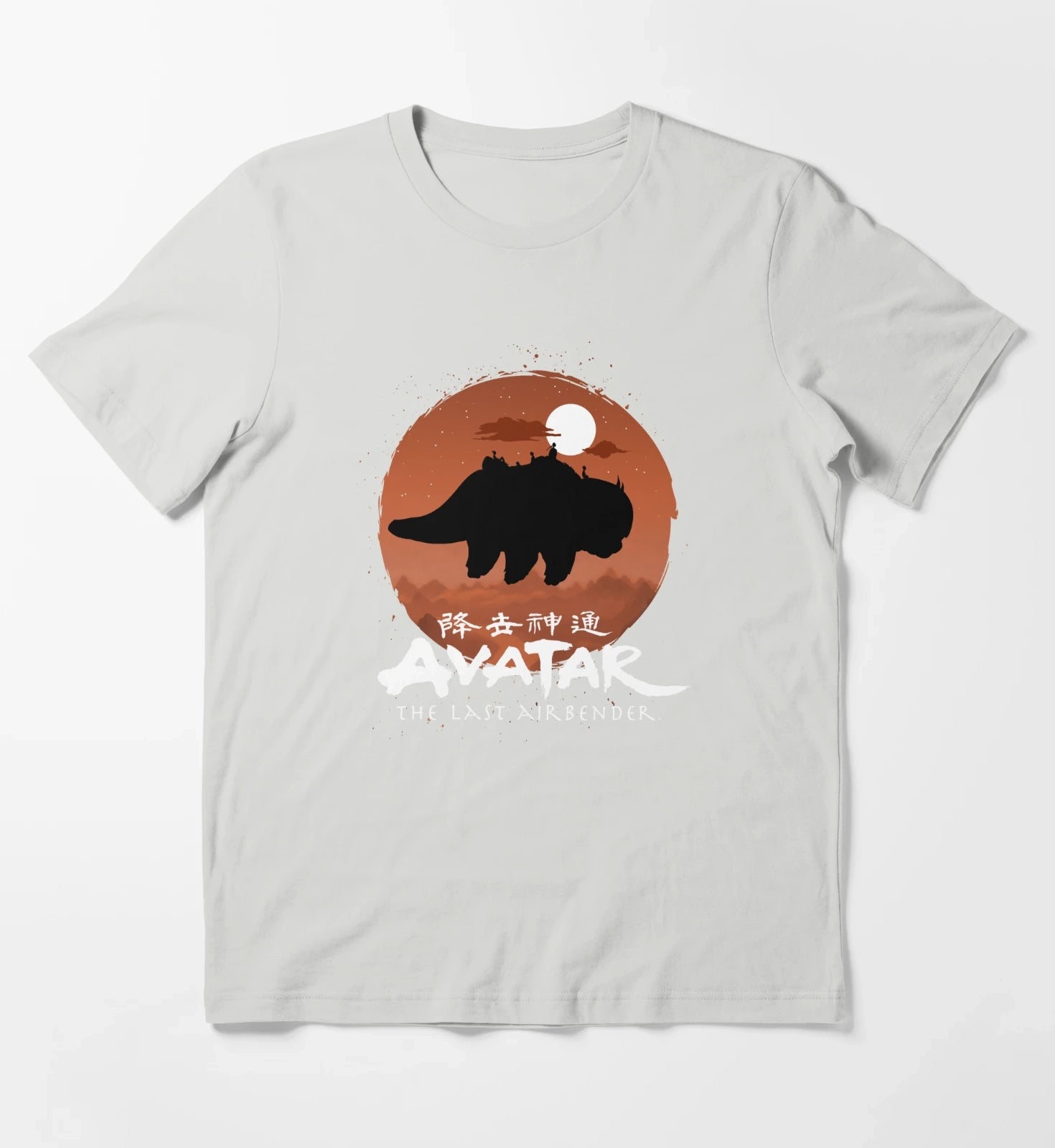 Avatar The Last Airbender Halloween Team Avatar Poster T-Shirt Light Grey