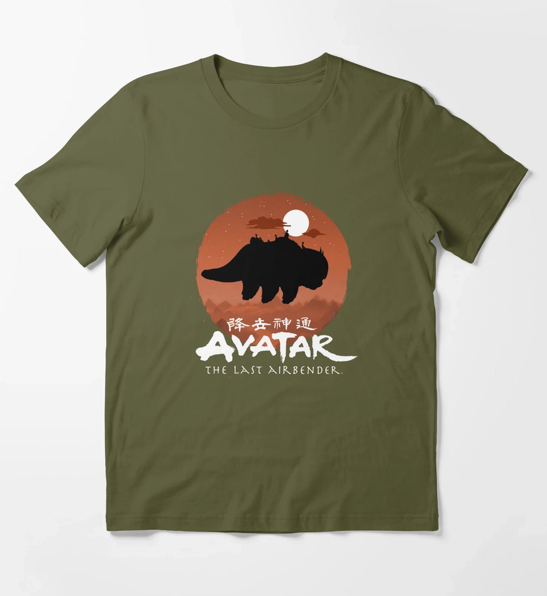 Avatar The Last Airbender Halloween Team Avatar Poster T-Shirt Olive Green