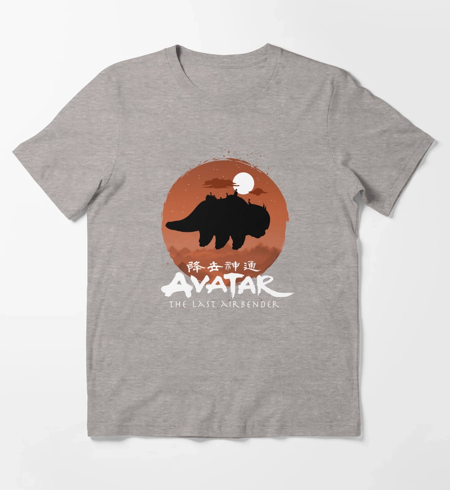 Avatar The Last Airbender Halloween Team Avatar Poster T-Shirt Heather Grey