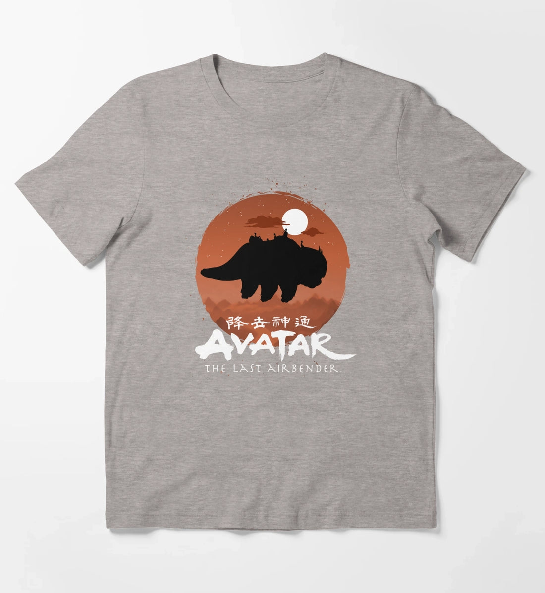 Avatar The Last Airbender Halloween Team Avatar Poster T-Shirt Heather Grey