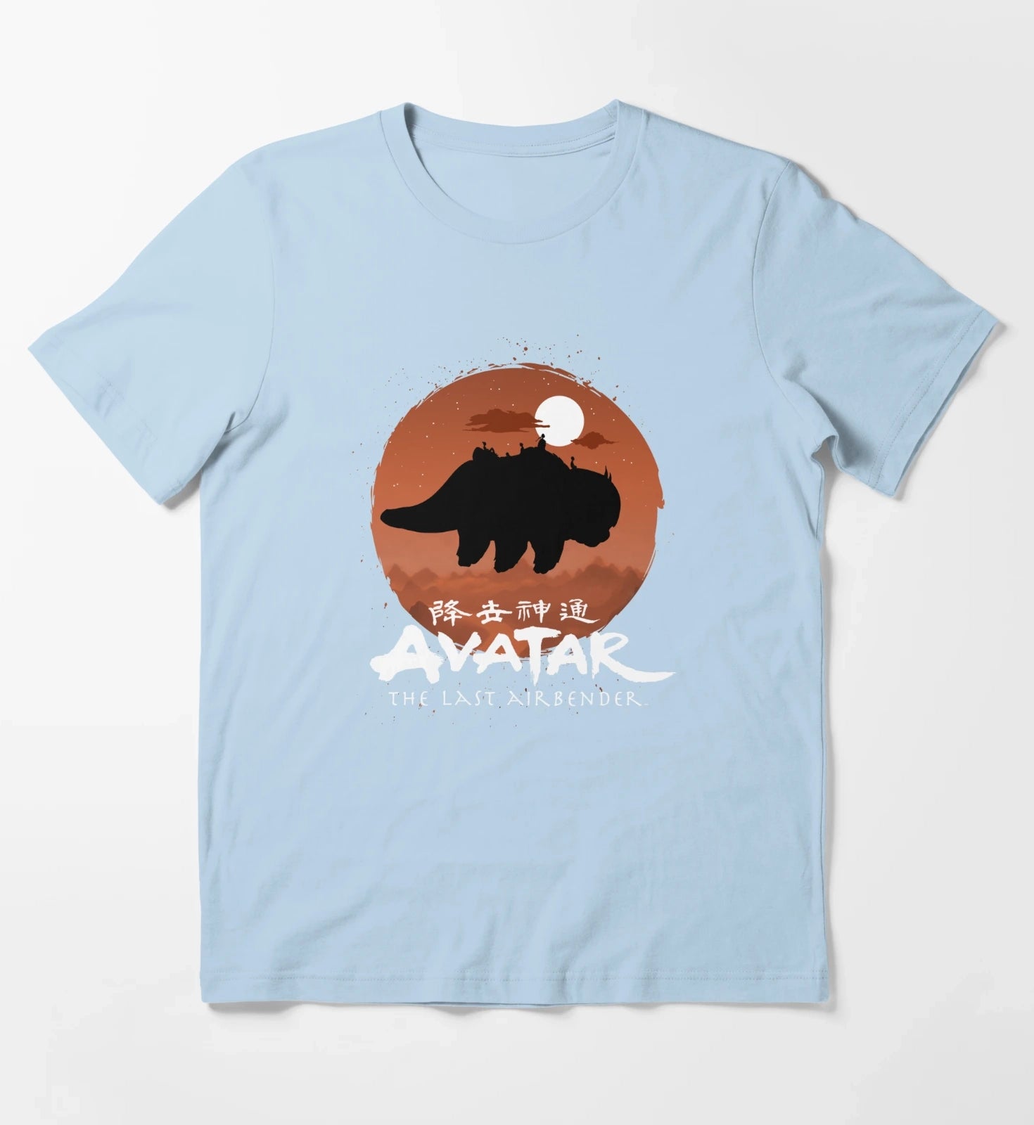 Avatar The Last Airbender Halloween Team Avatar Poster T-Shirt Sky Blue